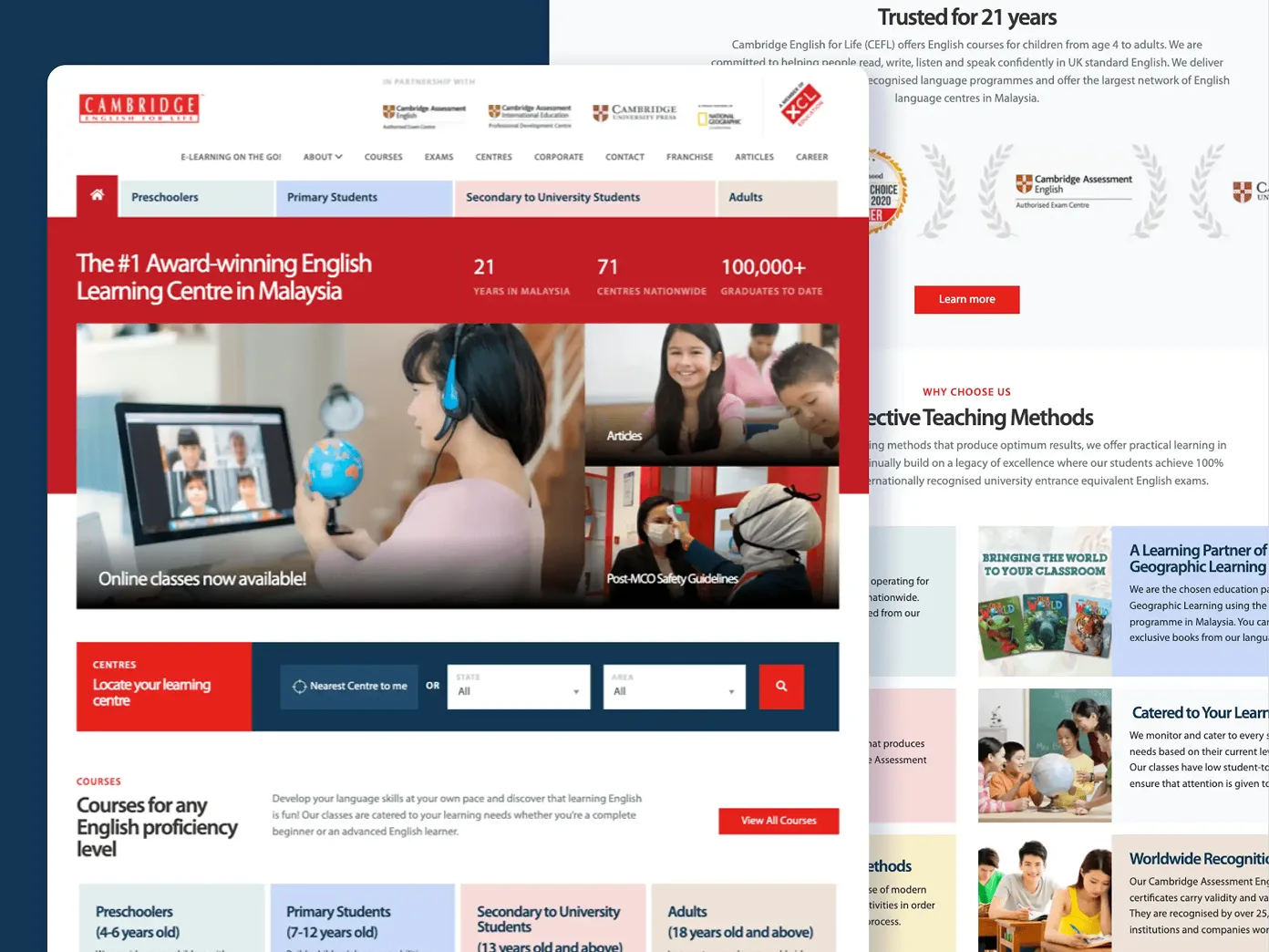 Cambridge English for Life website
