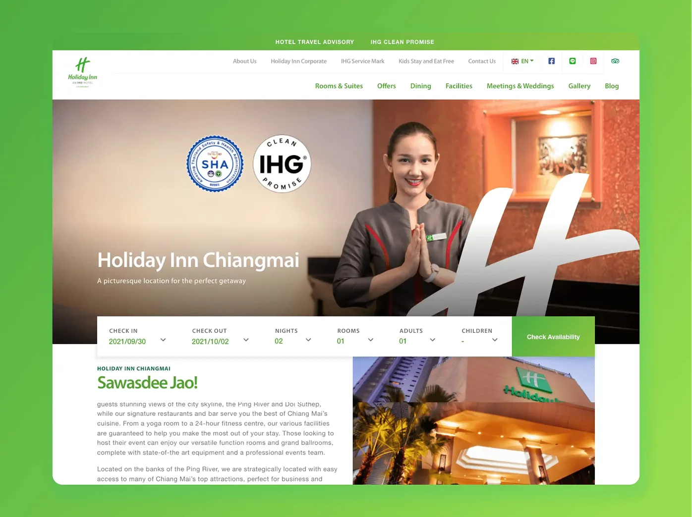 Holiday Inn Chiangmai website